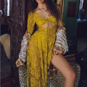 NWT For Love and Lemons Tiana Midi Dress size S